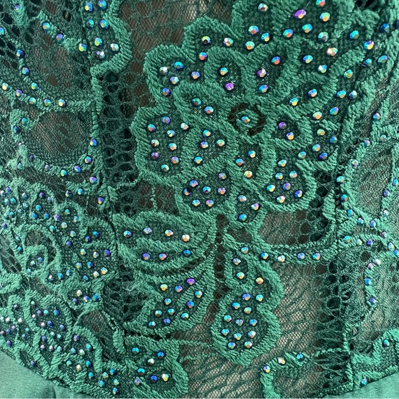 La Femme Dress/Gown Style 29760 in Emerald Green size 4 - Picture 9 of 10